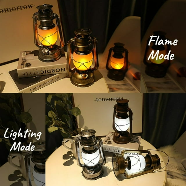 MesaSe Retro LED Lanterns Outdoor Camping Hanging Flame Lighting Tent Lamp For Fishing Tent Camping Equipment