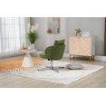 thumbnail image 4 of Home Office Swivel Desk Chair, Modern Adjustable Home Computer Executive Chair with Pillow & Silver Base, Accent Task Vanity Chair for Small Space, Make-up, Studying, Green, 4 of 9
