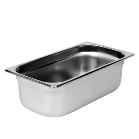 

1/3 Size 4 Deep 24 Gauge Anti Jam Pan Stainless Steel Pack of 6