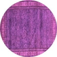thumbnail image 1 of Ahgly Company Indoor Round Abstract Purple Modern Area Rugs, 7' Round, 1 of 4