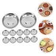 thumbnail image 3 of AURARMLET 12 Pcs Bol à Salade en Métal pour Services de Traiteur Plats d'Assaisonnement Ronds, 3 of 8