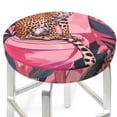 thumbnail image 3 of Bingfone Cheetah On Toilet Humor Art Padded Round Bar Stool Cover Cushion with Elastic Fabric Round Chair Seat - Cheetah On Toilet Humor Art, 3 of 7