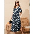 thumbnail image 6 of VEPKUL Fashion Women's Plus Size Summer Cold Shoulder Sundress Casual Long Maxi Dresses, 6 of 8