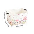 thumbnail image 3 of Canvas Storage Basket, Foldable Organizer Bin With Handles, Cute Print Box For Toys Clothes, 3 of 6