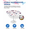 thumbnail image 2 of Independence Day Star Butterfly Fitted Round Tablecloths Elastic Edged Table Covers 36"-44",Freedom Celebration on White Waterproof Dining Room Table Cloth for Kitchen Holiday Party Tables Decor, 2 of 6