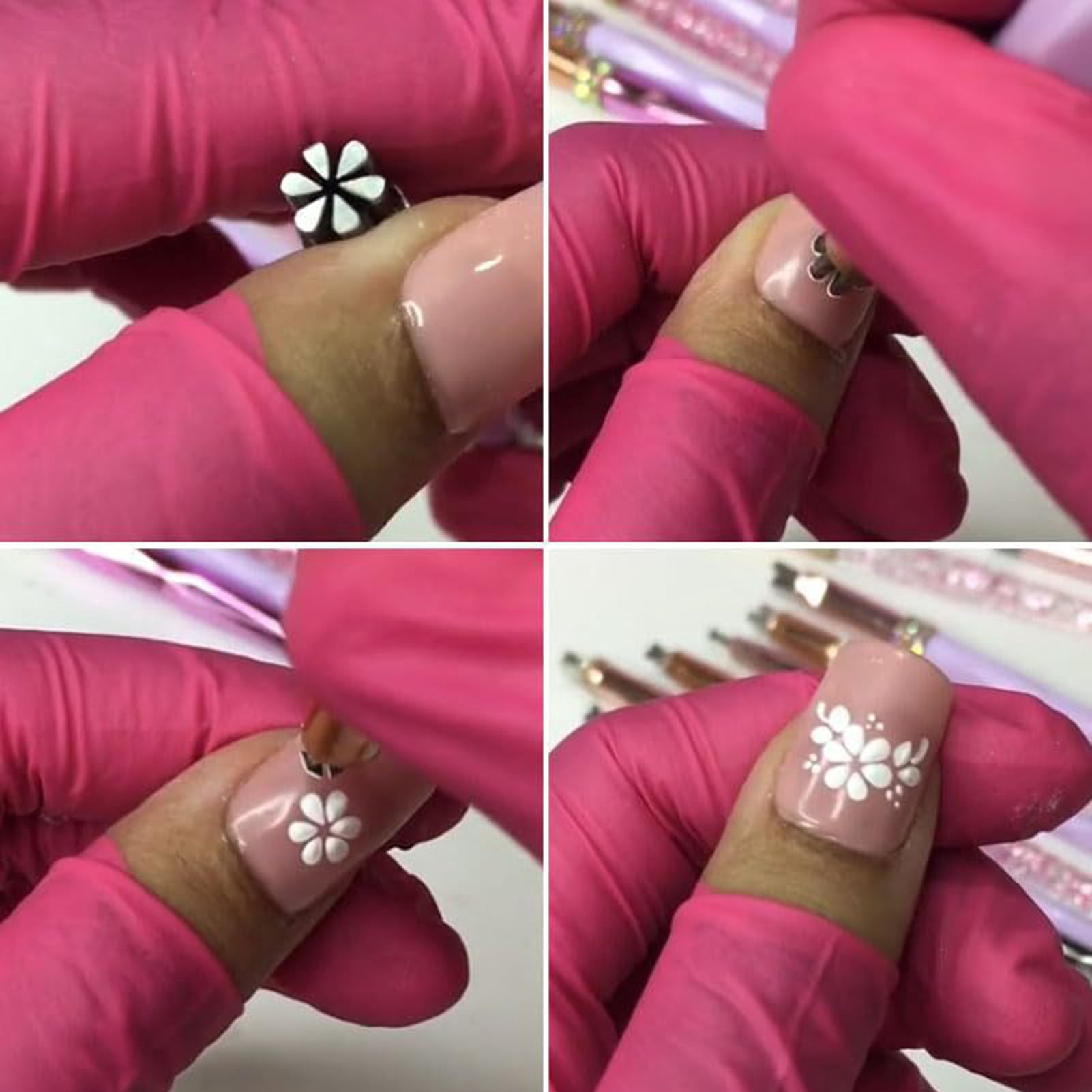 Nail Art Stamp Pen Set - 1/4/6Pcs Nail Stamper Kit for DIY Nail Art Designs Nail Stamper Printer for Women Girls
