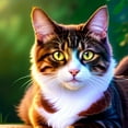 thumbnail image 2 of Fluffy Elegance - Cat Portrait Canvas Wall Art, 2 of 2