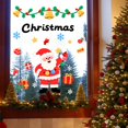 thumbnail image 2 of Christmas Window Stickers – Santa Claus & Snowflake Electrostatic Glass Decals, No-Glue Holiday Decorations for Home, Store, or Classroom Display, 2 of 5