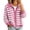 Pink, variant on cocolona Womens Classic Striped Sweaters Button Down Lapel Long Sleeve Knit Cardigan Trendy Casual Fall Tops