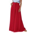 thumbnail image 1 of Pantalones PRETTYGARDEN Palazzo de Pierna Ancha Rojo Talle Grande, 1 of 9