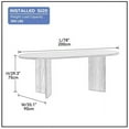 thumbnail image 6 of Kevinplus 78" Wood Small Space Dining Table for Kitchen Black Desk Top, 6 of 8