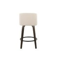 thumbnail image 4 of LumiSource Brown Toriano 26" Fixed Height Counter Stool - Set of 2, 4 of 7