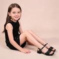 thumbnail image 4 of Toddler/Little Kid Girls Sandals Fashion Bow Summer Shoes White13 Little Kid, 4 of 6