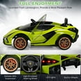 thumbnail image 2 of OLAKIDS 12V Licensed Lamborghini Sian Kids Ride On Car with Parent Remote Control, Spring Suspension, MP3 Player, Electric Toy Roadster Carbon Fiber Textured for Toddler, 2 of 9