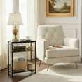 thumbnail image 2 of Small Side Table for Small Spaces - Slim End Table with Magazine Holder - 2 in 1 Design Narrow End Table Living Room - Skinny Bedside Table Nightstand Bedroom Thin Side Table, Black, 2 of 9