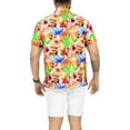 thumbnail image 6 of LA LEELA Mens Hawaiian Shirts Short Sleeve Button Down Shirt Men's Tropical Shirts Casual Holiday Summer Party Caribbean Shirts for Men Funny XS Tropical, Orange, 6 of 7