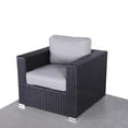 thumbnail image 2 of Living Source International Modern Wicker Patio Chair w/ Cushion in Gray/Canvas, 2 of 3