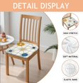 thumbnail image 2 of Geometric Shapes Pattern Seat Covers for Dining Room Chairs Set Of 4,Stretch Printed Washable Chair Seat Cover with Elastic Ties and Button,Removable Waterproof Couch Cushion Covers, 2 of 6