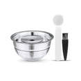 thumbnail image 1 of Silver Without Powder Tamper Stainless Steel Fillable Coffee Capsules Reusable Coffee Capsules Cup Filter Set Compatible With Nespresso Vertuo Capsule, 1 of 5