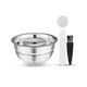 thumbnail image 1 of Silver Without Powder Tamper Stainless Steel Fillable Coffee Capsules Reusable Coffee Capsules Cup Filter Set Compatible With Nespresso Vertuo Capsule, 1 of 5