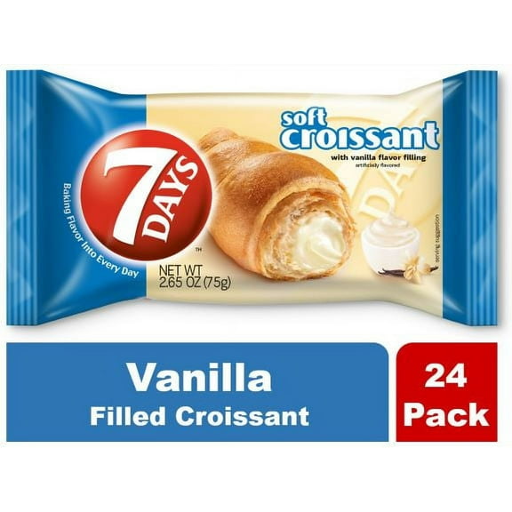 7Days Soft Croissant, Vanilla, 2.65oz (Pack of 24)