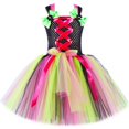 thumbnail image 3 of Disfraz de bruja para niñas, vestido de tutú de Halloween, ropa, trajes con sombrero, escoba, arcoíris, vestidos elegantes para fiesta de carnaval para niños pequeños, 3 of 5