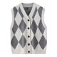 thumbnail image 1 of Chaleco de otoño e invierno para hombre, jersey sin mangas con cuello en V, chaleco informal para hombre para estudiantes jóvenes, 1 of 6