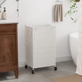 thumbnail image 6 of Laundry Hamper with Wheels,Metal Wire Frame Rolling Laundry Basket with Removable bag,100L Dirty Clothes Hamper Organizer Dorm Room Storage for Bedroom,Bathroom,White, 6 of 7