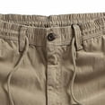 thumbnail image 7 of Men's Cargo Joggers Pant, Multi-Pocket Trousers, Elastic Drawstring Waist Tapered Cuffed Ankle, Lightweight Breathable Quick Dry, Hiking Workout Travel Streetwear, | AKLJWH,Khaki L, 7 of 7