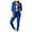 Blue, variant on qucoqpe Women’s Two Pieces Blazer Office Lady Suit Set Work Casual Blazer Jacket and Pant