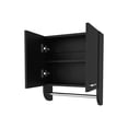 thumbnail image 5 of FM FURNITURE Goodyear medicine cabinet in melamine with a towel bar,black, 5 of 6