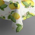 thumbnail image 5 of Yellow Lemon Fruit Flowers White Pattern Square Tablecloth,Waterproof Square Table Cover,Wipeable Spillproof Washable Table Cover for Home Kitchen Party Decor 42"X42"(107x107cm), 5 of 6