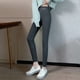 thumbnail image 3 of Gibobby Tops de maternidad para mujer polar cálido para otoño e invierno, mallas opacas gruesas de invierno de cintura alta (Gris, M), 3 of 5