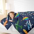 thumbnail image 4 of Castle Fairy Preppy Children Kawaii Plane Full Size Comforter Sets 3-Piece,Cartoon Aircraft Bedding Comforter Set,Starry Sky Lightweight Bedding Sets,Lightweight Room Decor,Reversible, 4 of 8