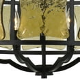thumbnail image 4 of 60 X 6 Watt Metal Frame Chandelier with Glass Accent, Black and Gold, 4 of 5