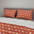 thumbnail image 2 of Burnt Orange Comforter & Sham Bedding Set, Canadian Maple Leaf Silhouette on Low Poly Style Creative Background, 3 pcs Duvet Set Microfiber Filling Quilt, 5 Sizes, Multicolor, by Ambesonne, 2 of 4