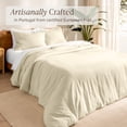 thumbnail image 3 of Bare Home Linen Duvet Cover Set - Lightweight & Breathable - Full/Queen, Natural, 3-Pieces, 3 of 10