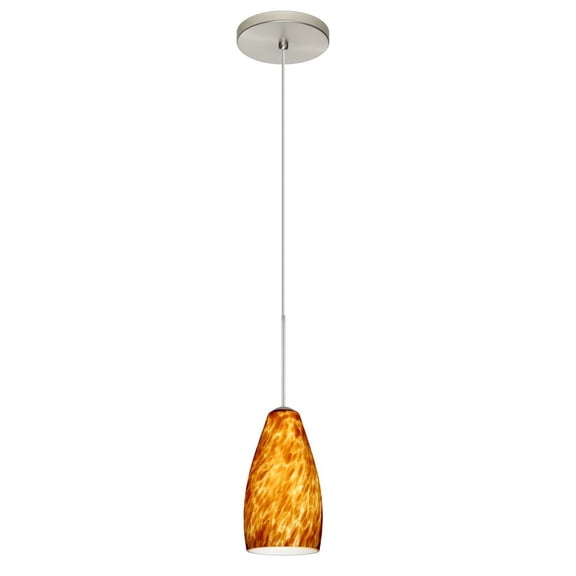 Besa Lighting - Karli-One Light Cord Pendant with Flat Canopy-4 Inches Wide by