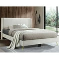 thumbnail image 2 of Better Home Products Vita Solid Wood & Velvet Platform Queen Bed in Cream, 2 of 8