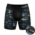 thumbnail image 2 of Mens Sharks Da Dum Boxer Briefs Funny Shark Attack Graphic Novelty Underwear for Guys, 2 of 9