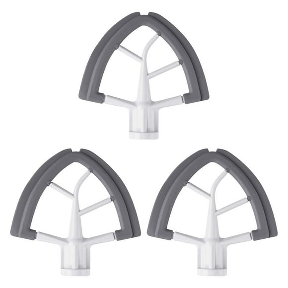 bedienty Tilt-Head Flat Beaters Sturdy Mixer Paddle Household Kitchen Attachment Cooking Replacing Washable Kitchenware As Shown 3Set