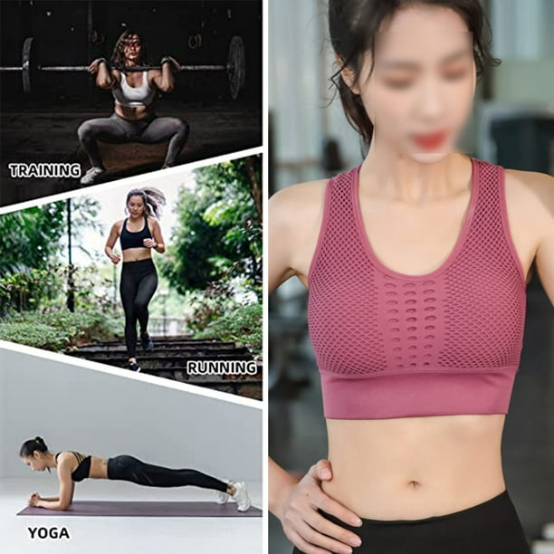 Breathable Sports Bras.Women Hollow Out Padded Sports Bra Top. Gym Running  Fitness Yoga Sports Tops