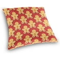 thumbnail image 3 of GZHJMY Christmas Gingerbread Pillow Cover 18 x 18 Inch, Soft Decorative Cushion Case Square Throw Pillow Cover for Sofa Living Room Couch Home Decor, 3 of 7