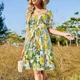 thumbnail image 4 of Vestido Paua de manga corta, elegante y chic, para mujer, para verano., 4 of 7