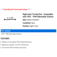 thumbnail image 2 of Right Inner Tie Rod End - Compatible with 1992 - 1998 Oldsmobile Achieva 1993 1994 1995 1996 1997, 2 of 2