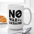 thumbnail image 6 of CafePress - No War In Ukraine Large Mug - 15 oz Ceramic Large White Novelty Mug, 6 of 6