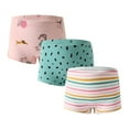 thumbnail image 2 of WIBACKER 3 Pack Girls 100% Cotton Boyshorts Panties 2-12T Kids Cartoon Boxer Shorts Underwear, 2 of 9