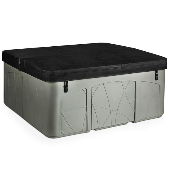 Lifesmart Spas 5 Person Plug and Play Outdoor LED Hot Tub, LS350DX, Taupe