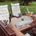 thumbnail image 4 of Countertop Chafing Dish Buffet Set Warming Tray Buffet Server Food Warmer Tempered Glass, 4 of 12