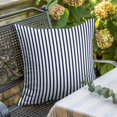 thumbnail image 6 of Throw Pillow Covers, Navy Blue Vertical Striped Decorative Throw Pillow Covers 18x18 Inch, Farmhouse Thin Line Stripes Square Linen Pillow Cases for Couch/Living Room/Sofa, 6 of 9